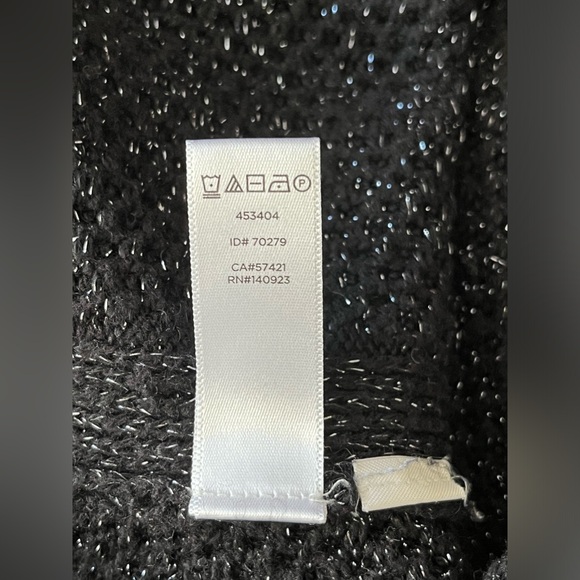 Women’s Ann Taylor Loft Black Sparkle Crew Tunic Knitted Sweater - Picture 14 of 14